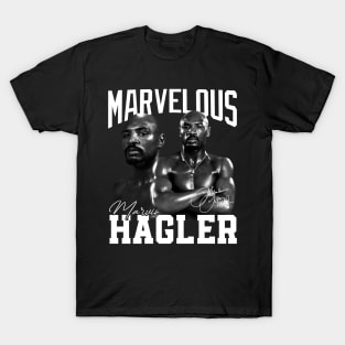 Marvelous Marvin Hagler Boxing Legend Signature Vintage Retro 80s 90s Bootleg Rap Style T-Shirt